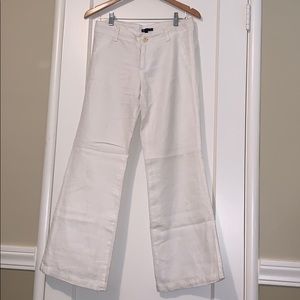 White linen pants